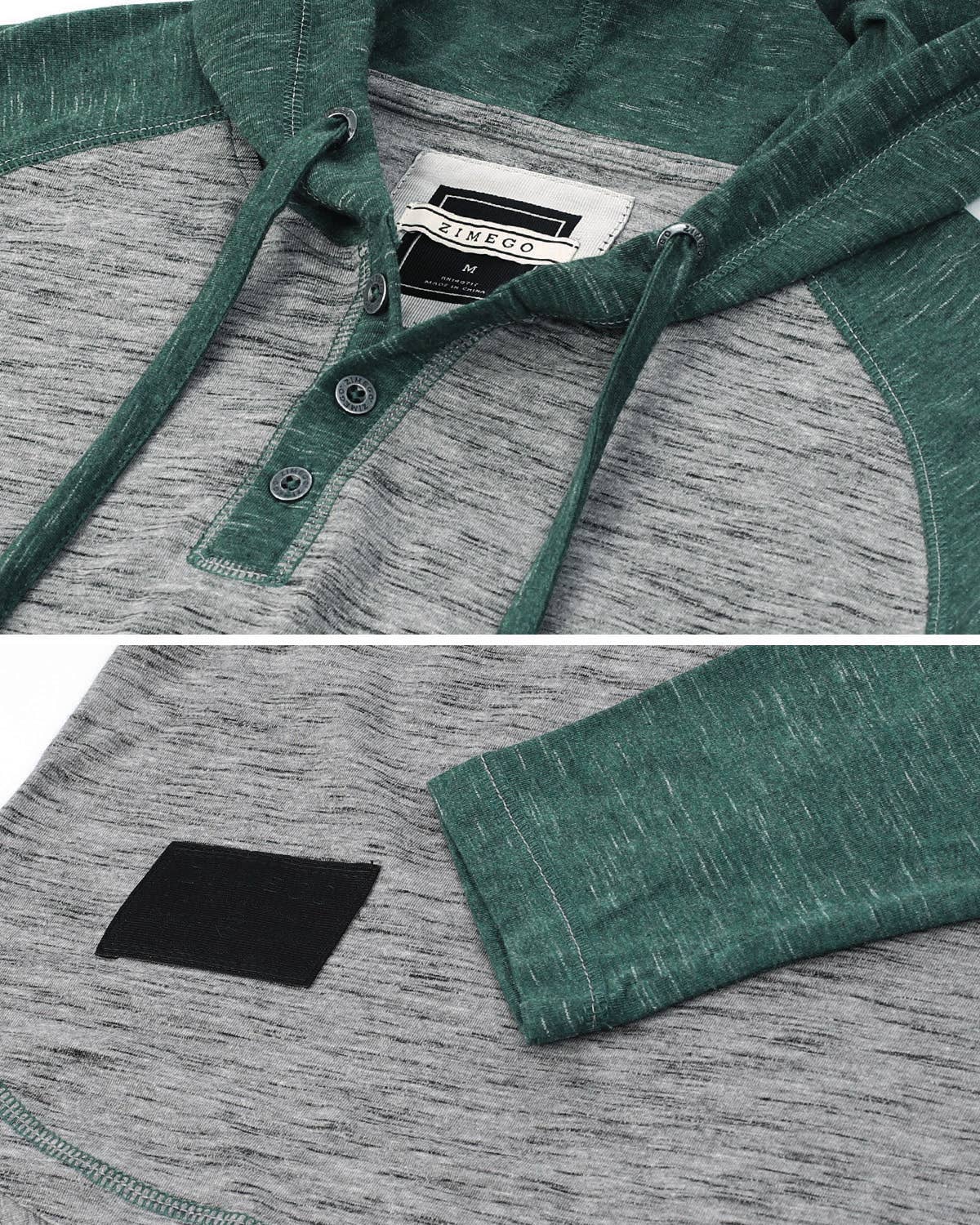 Men's Long Sleeve Color Block Lightweight Hoodie - On Sale