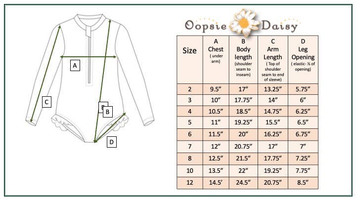 Kids Retro Flower Wave Zip Rash Guard One Piece Swimsuit