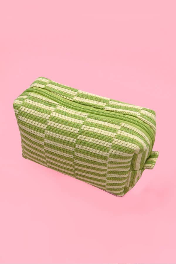 CHECKER MAKEUP COSMETIC POUCH BAG