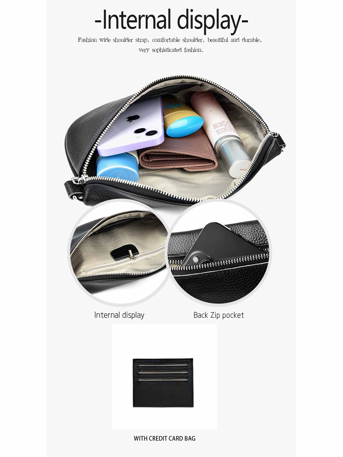 Temperament Solid Color Crossbody Bag