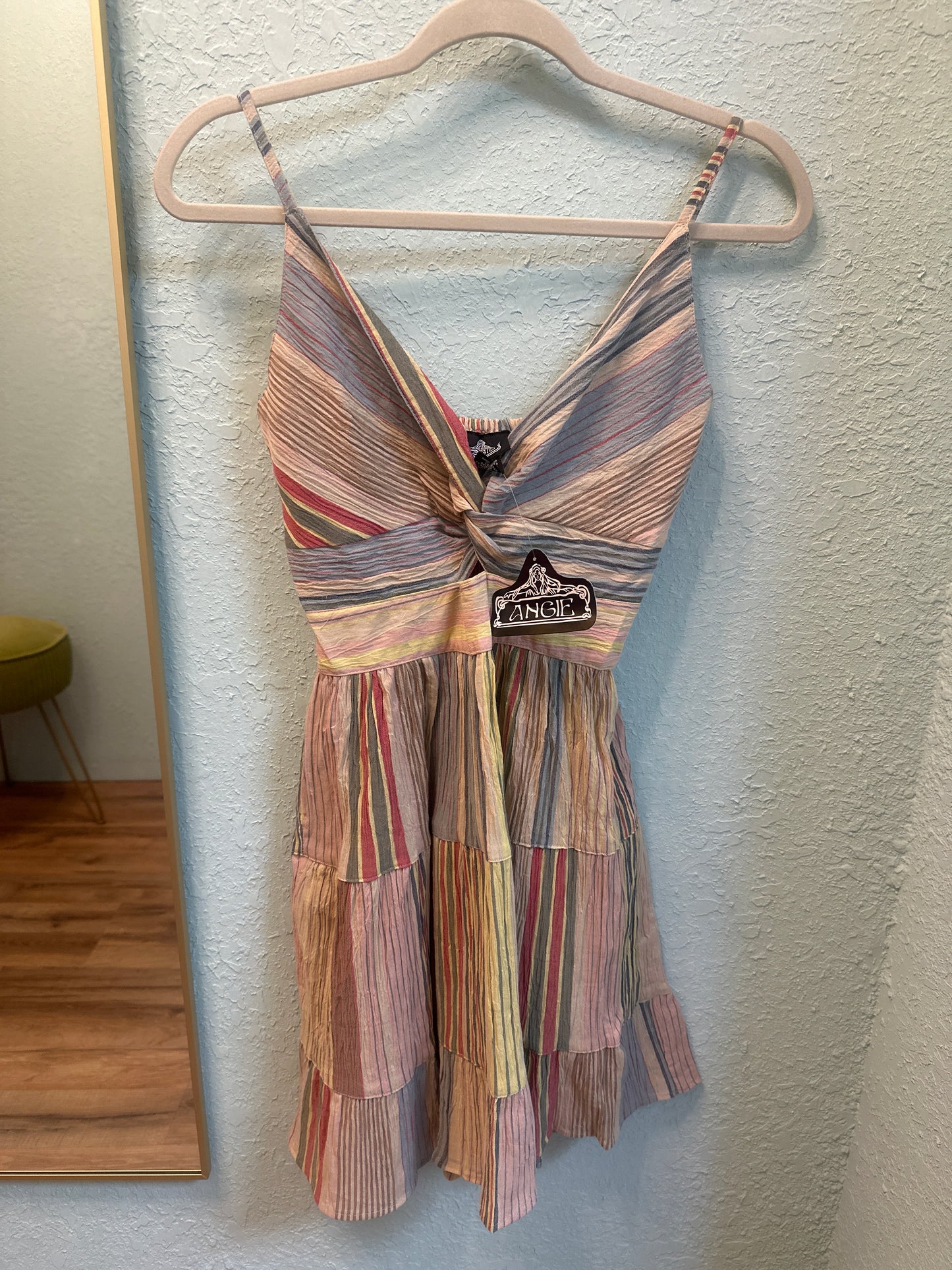 Striped Twist Front Sun Dress