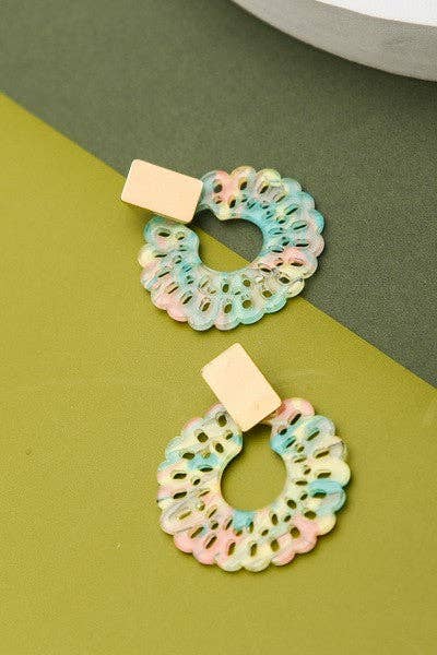 Acrylic Flower Earrings