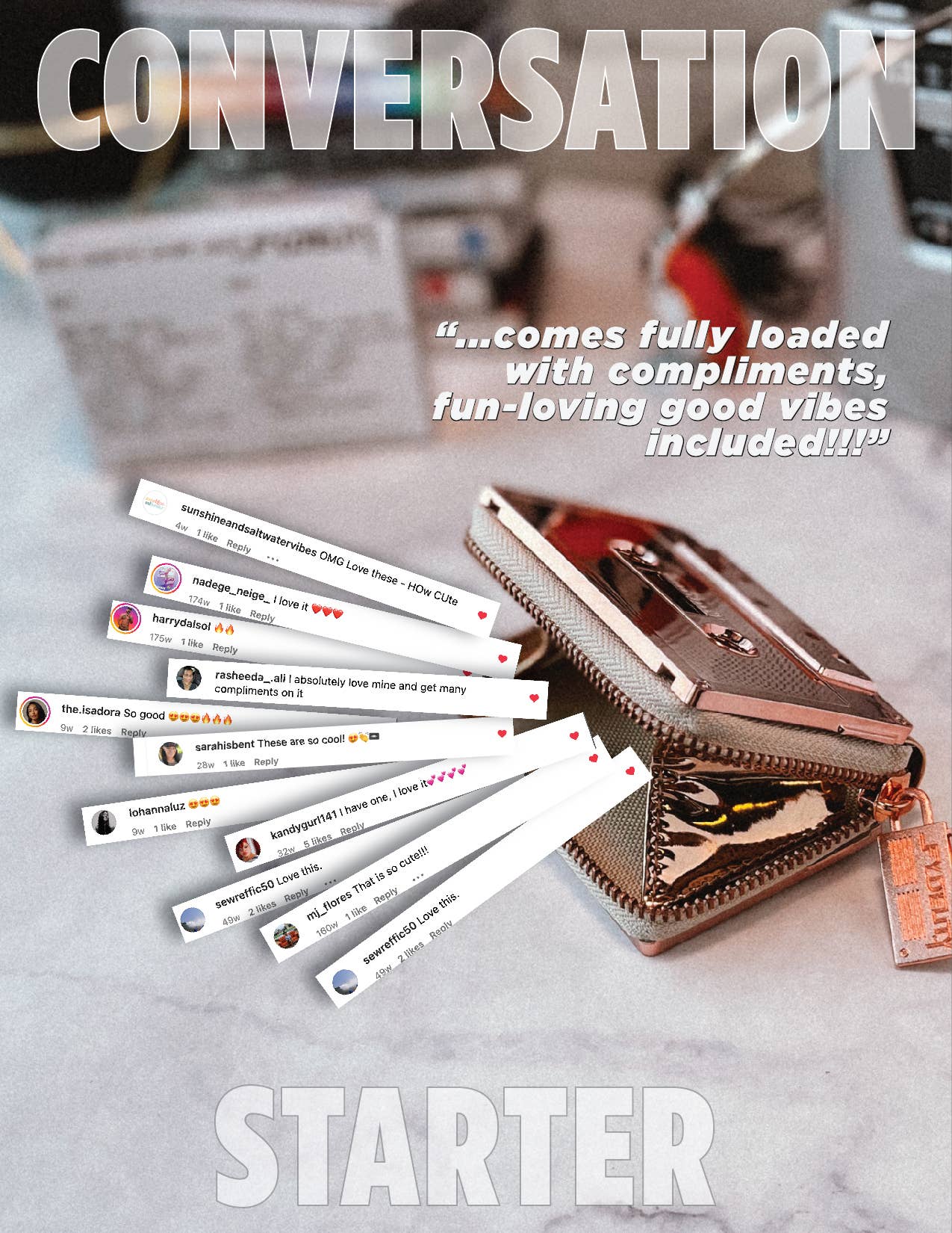 Retro 80s Cassette Tape Wallet- Rose