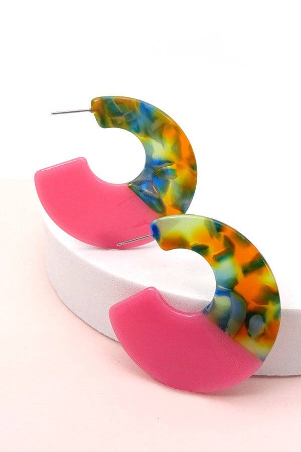 Neon Acrylic Hoops