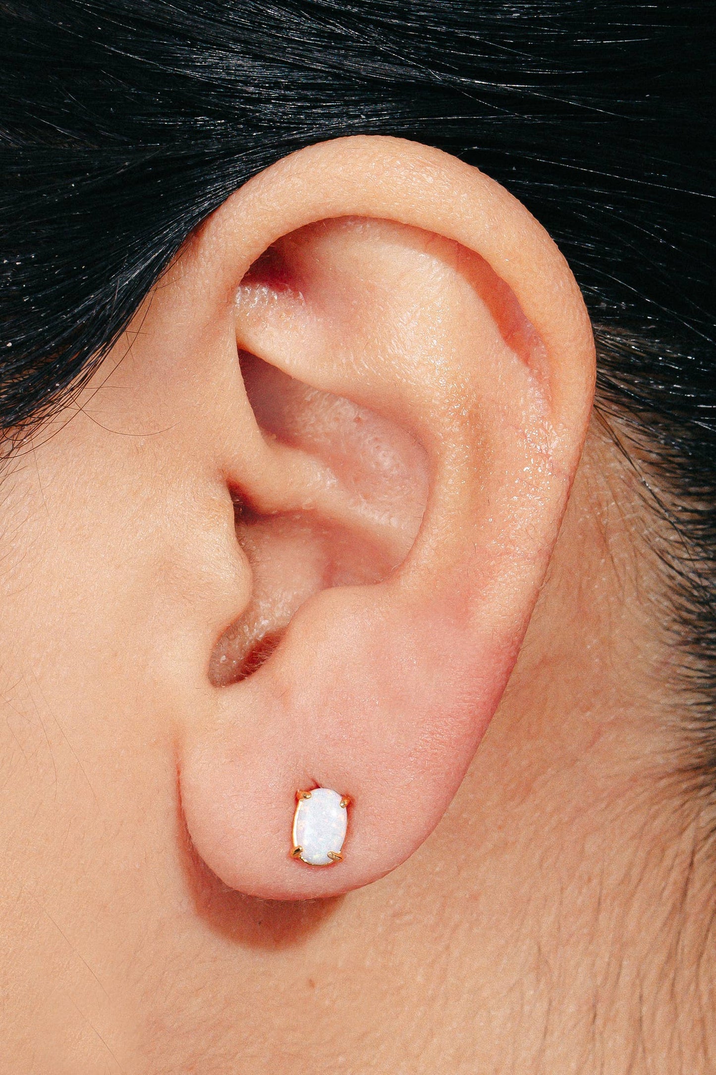 Opal Stone Stud Earrings