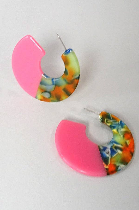 Neon Acrylic Hoops