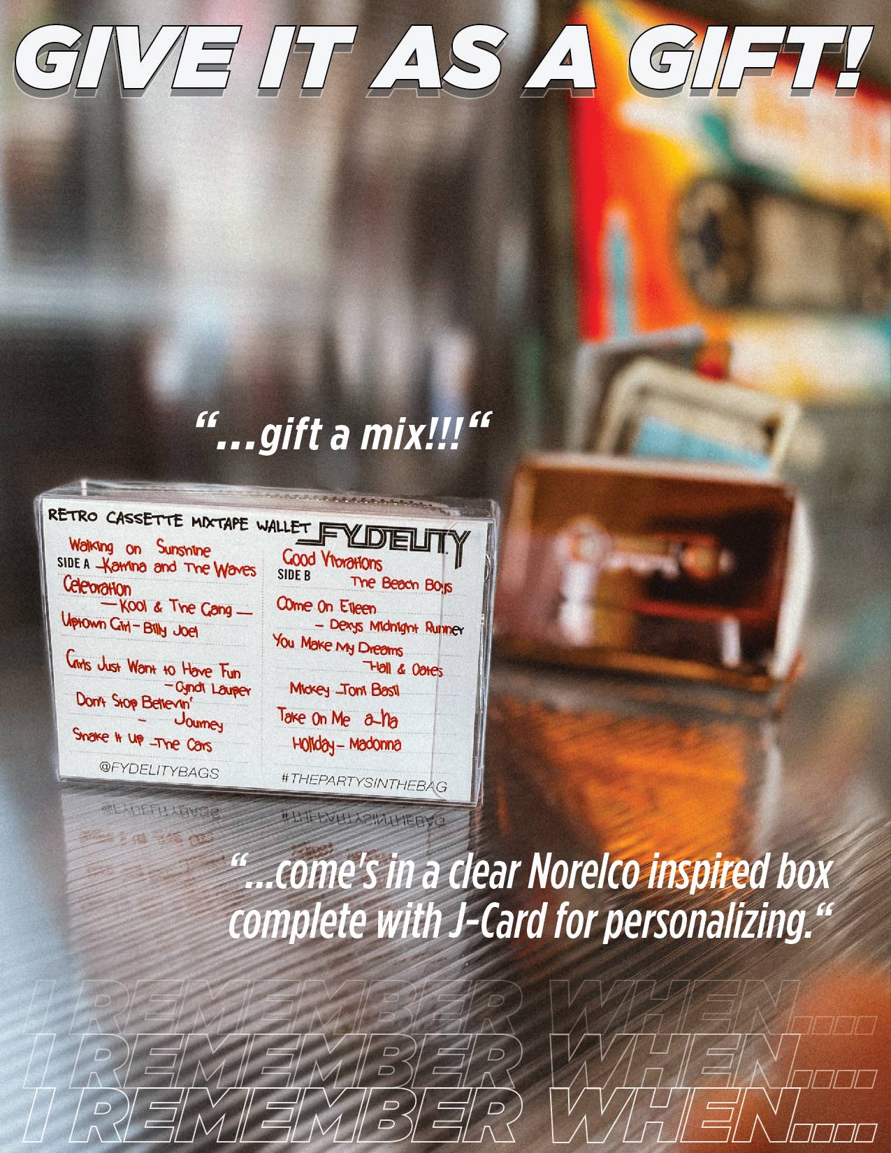 Retro 80s Cassette Tape Wallet- Rose