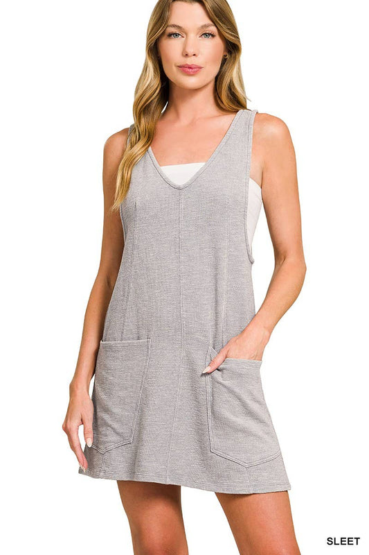 Adjustable Strap Overall Dress