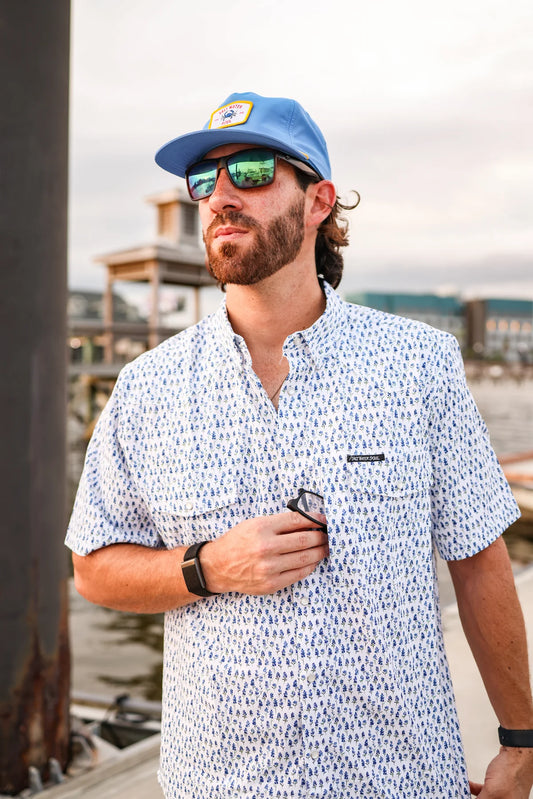Salt Water Soul Bluebonnet Pearl Snap Shirt