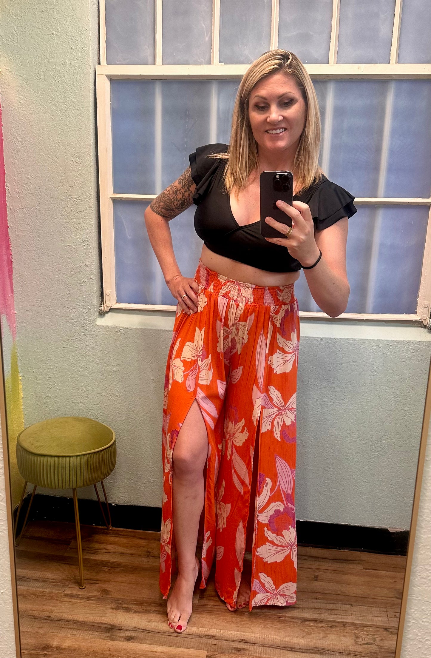 Floral Print Palazzo Pants