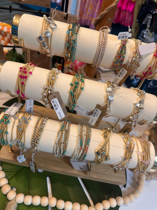 Beaded stacked Bracelets