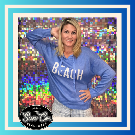 Blue "Beach" Hoodie