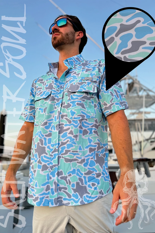 Salt Water Soul Texas Coastal Camo Fishing Shirt
