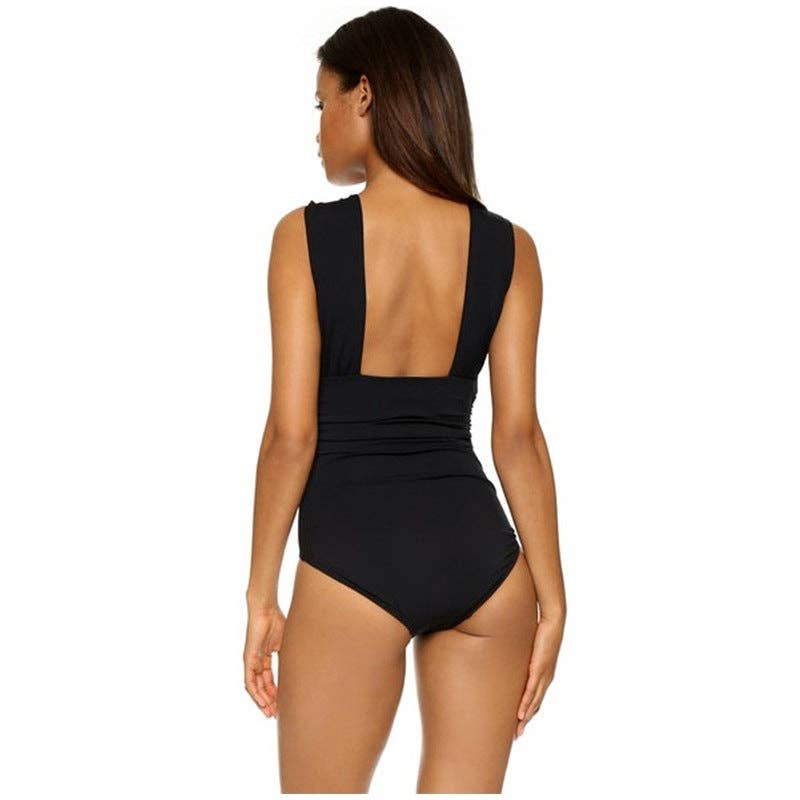 V-Neck Cross One-Piece