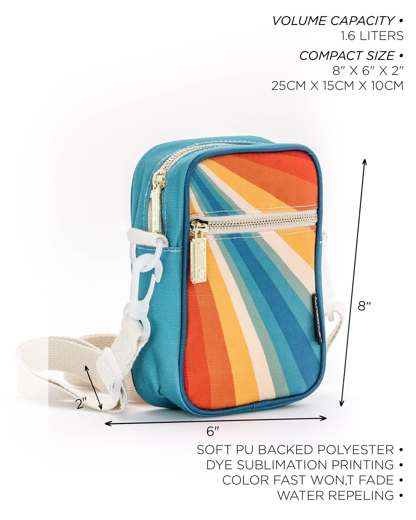 Mini Brick Bag- Retro Rainbow
