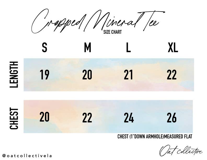 SALT WATER AND SUNSETS Cropped Mineral Graphic Top