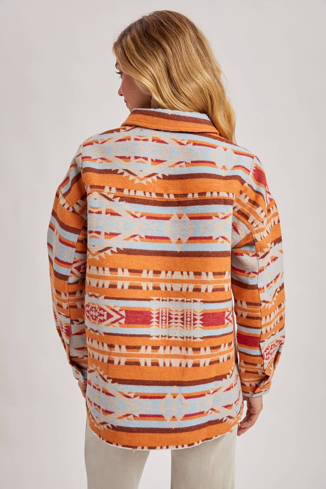 Geometric Surf Shacket Pullover